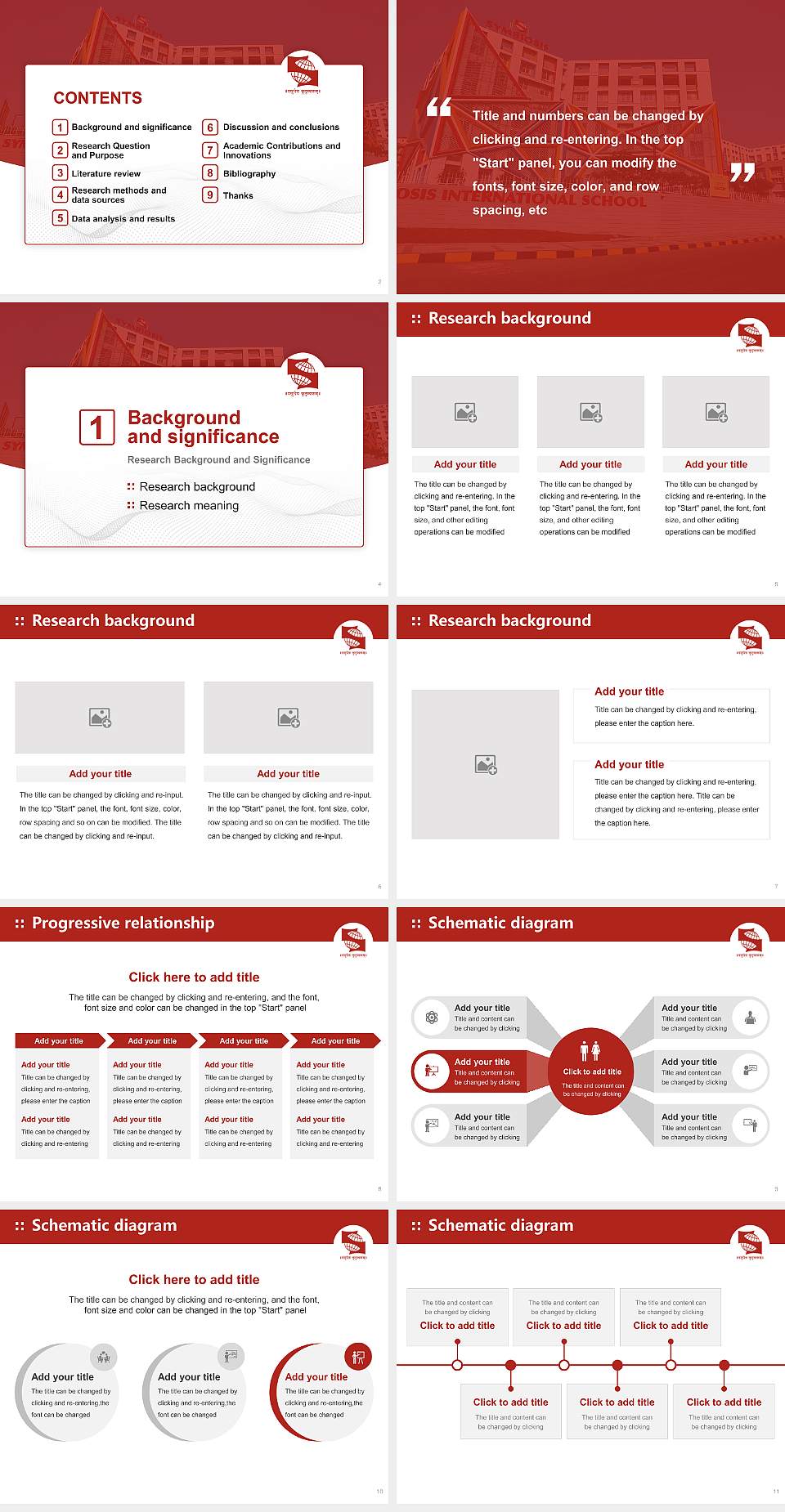 Symbiosis International Graduation Thesis Defense PPT Template4:3 ratio PPT effect preview image2