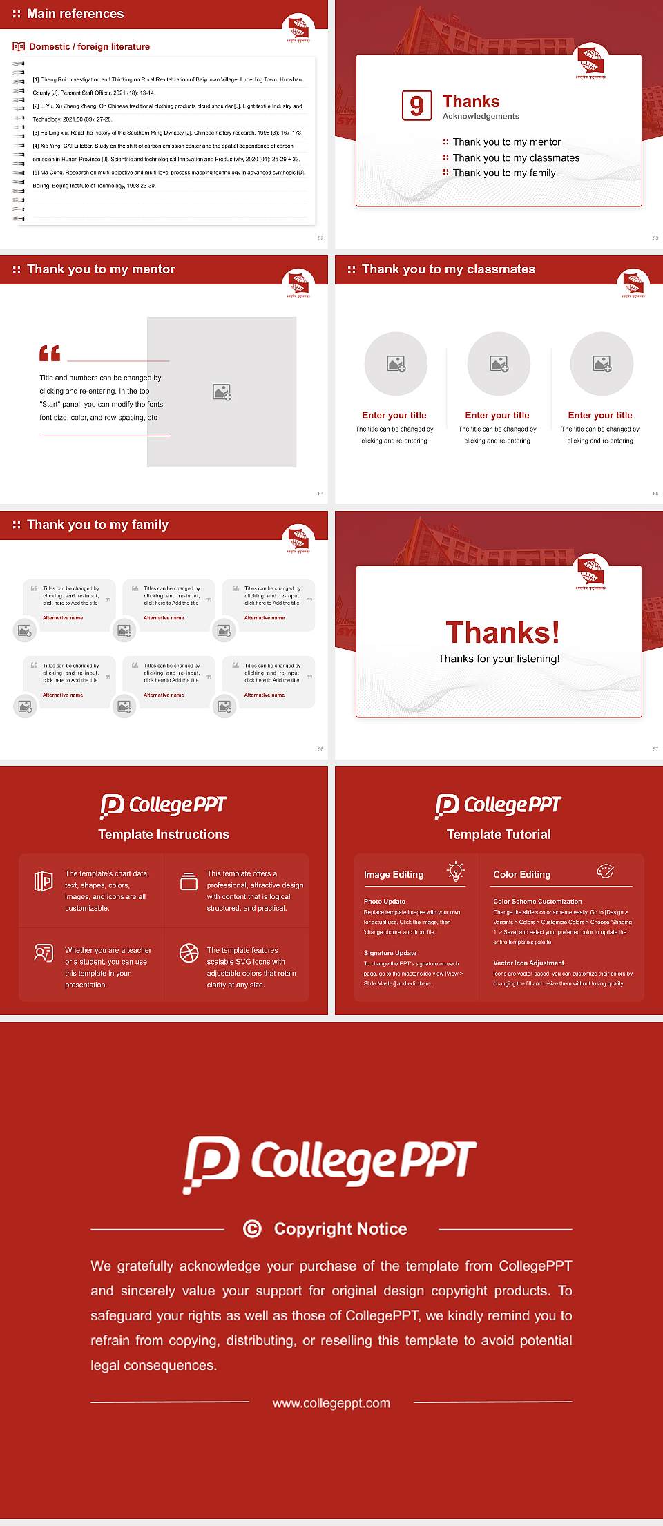 Symbiosis International Graduation Thesis Defense PPT Template4:3 ratio PPT effect preview image7
