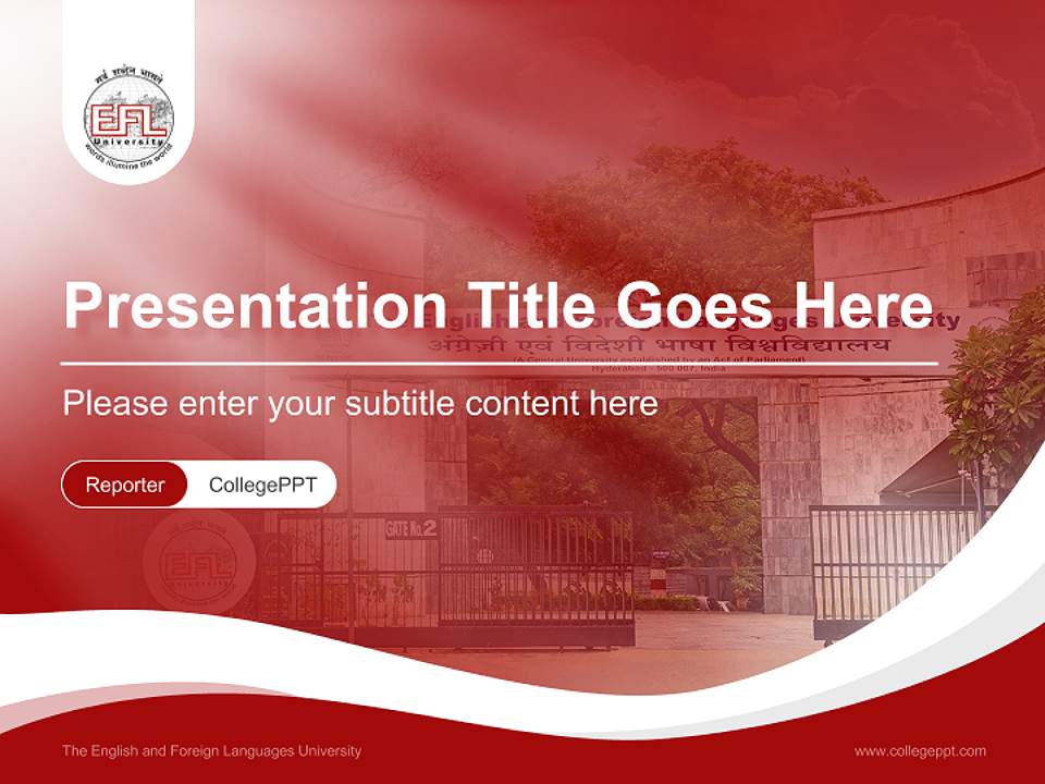 The English and Foreign Languages University Lecture Sharing and Networking Event PPT Template4:3 ratio PPT effect preview image4