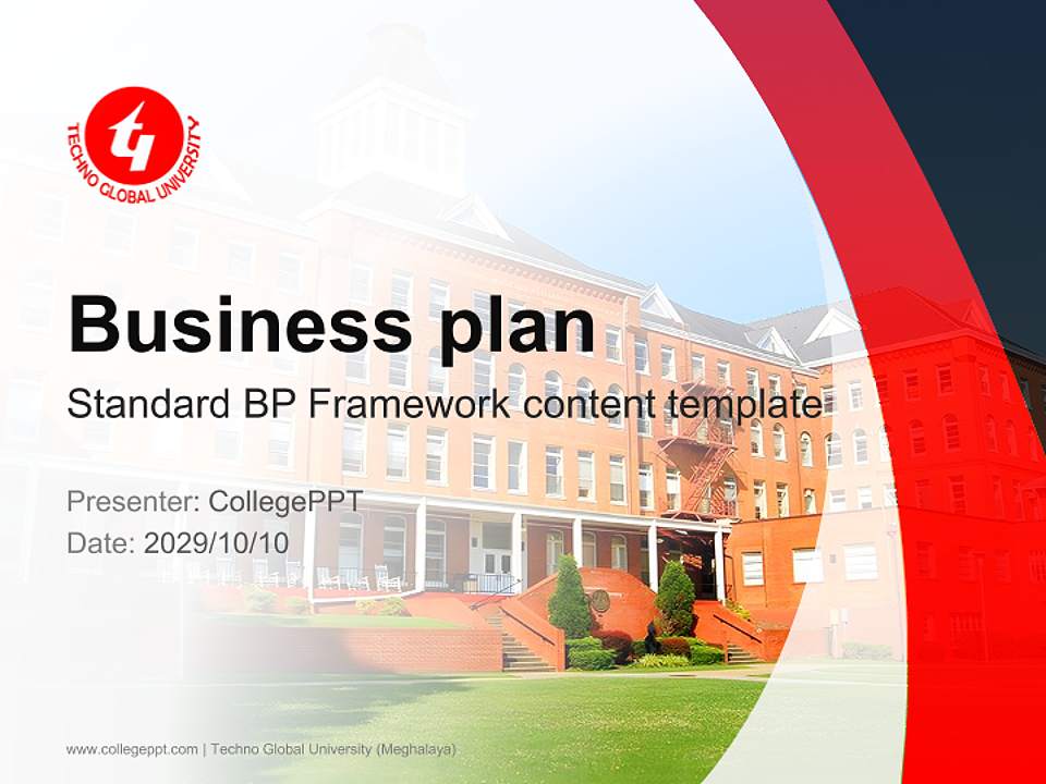 Techno Global University (Meghalaya) Competition/Entrepreneurship Contest PPT Template4:3 ratio PPT effect preview image9
