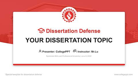 Symbiosis Skills and Professional University Graduation Thesis Defense PPT Template