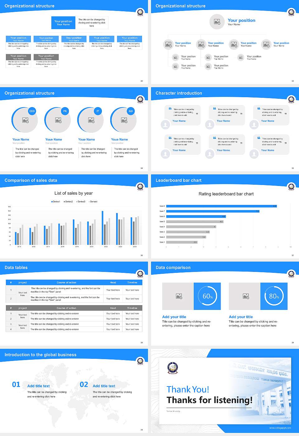 Tumkur University Academic Presentation/Research Findings Report PPT Template16:9 ratio PPT effect preview image4