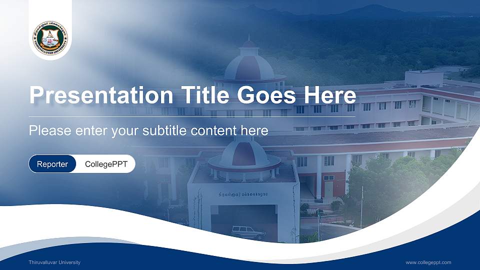 Thiruvalluvar University Lecture Sharing and Networking Event PPT Template16:9 ratio PPT effect preview image