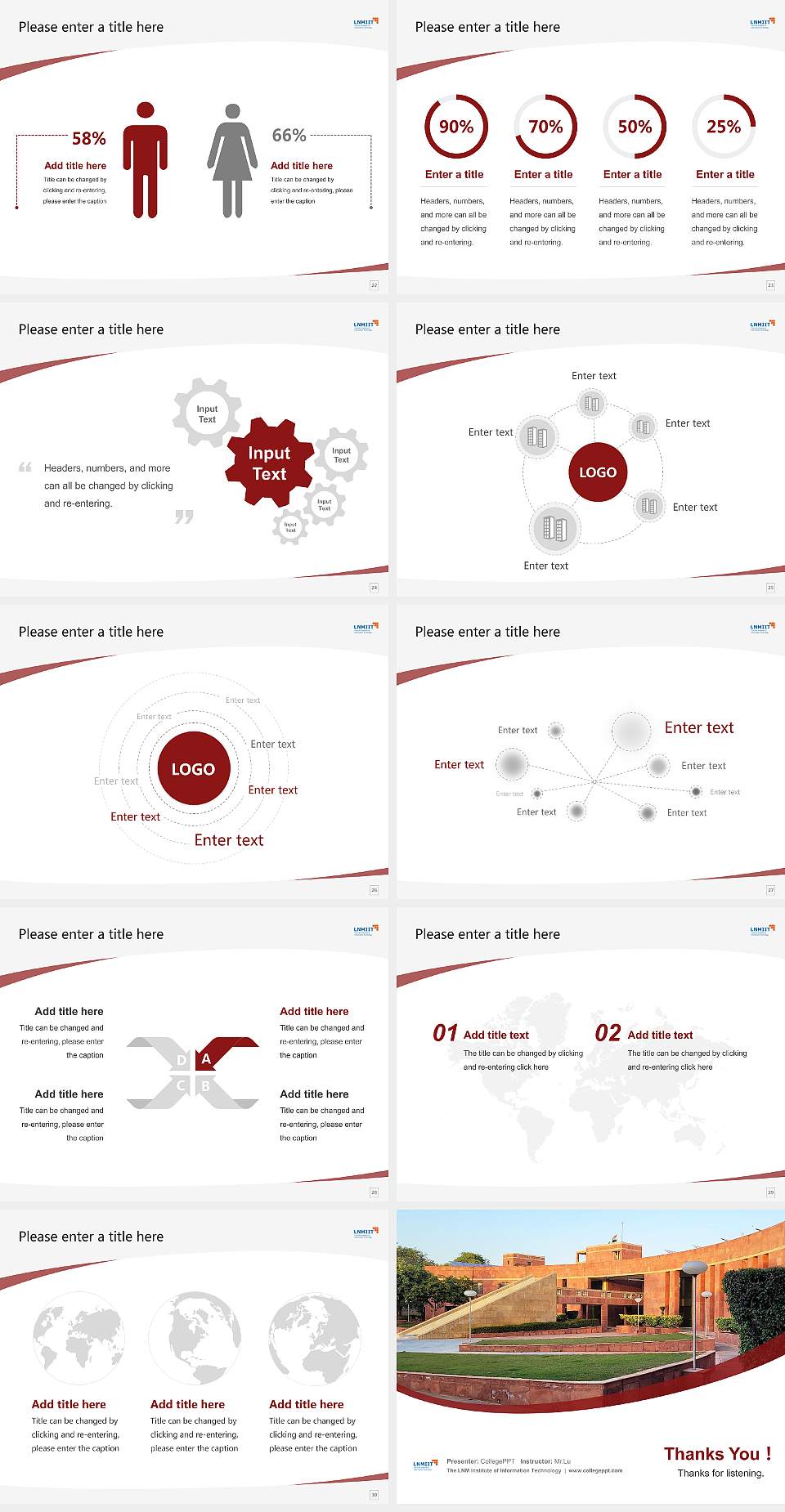 The LNM Institute of Information Technology Course/Courseware Creation PPT Template4:3 ratio PPT effect preview image4