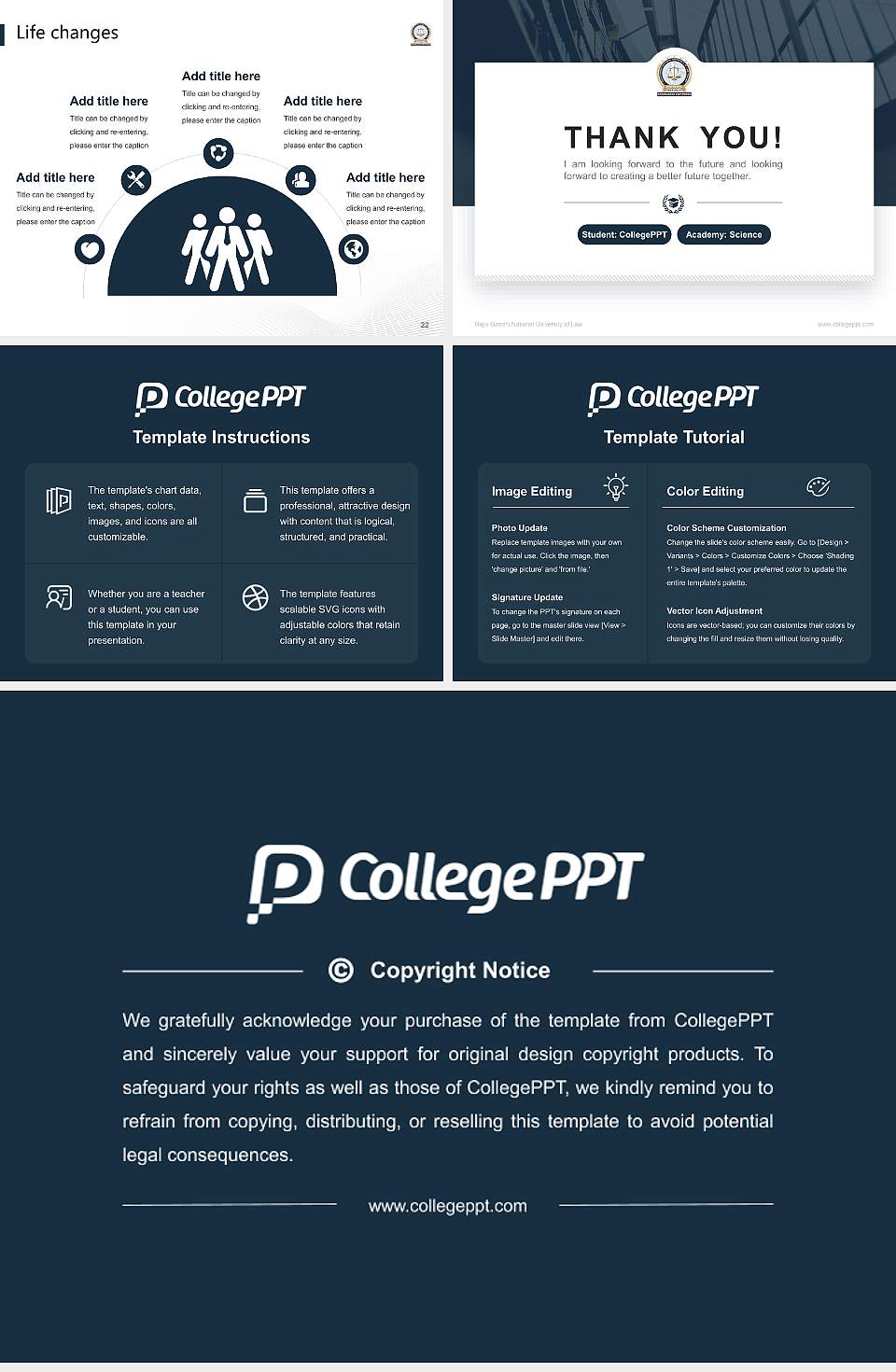 Rajiv Gandhi National University of Law National Scholarship Defense PPT Template4:3 ratio PPT effect preview image4