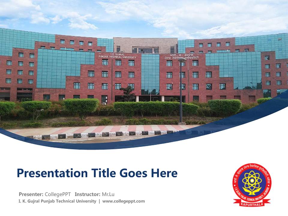 I. K. Gujral Punjab Technical University Course/Courseware Creation PPT Template4:3 ratio PPT effect preview image5