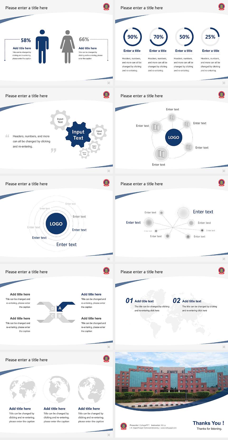 I. K. Gujral Punjab Technical University Course/Courseware Creation PPT Template4:3 ratio PPT effect preview image4