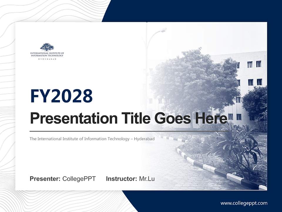 The International Institute of Information Technology – Hyderabad Academic Presentation/Research Findings Report PPT Template4:3 ratio PPT effect preview image5