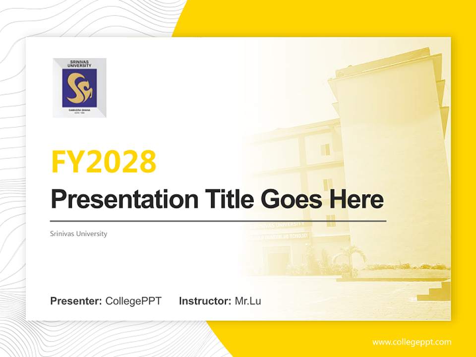 Srinivas University Academic Presentation/Research Findings Report PPT Template4:3 ratio PPT effect preview image5