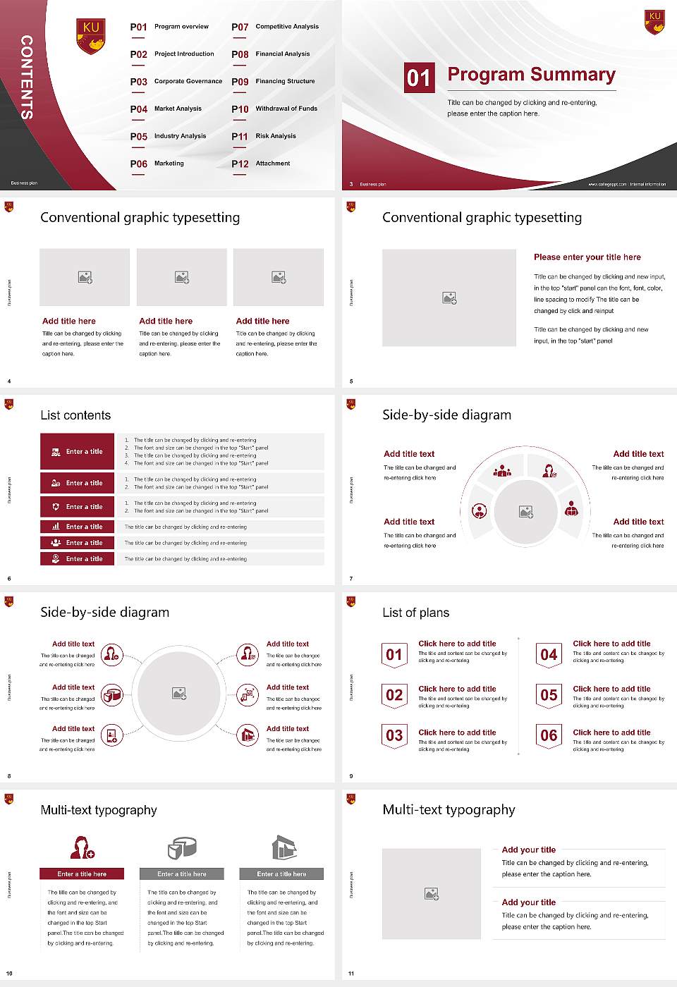 The Assam Kaziranga University Competition/Entrepreneurship Contest PPT Template16:9 ratio PPT effect preview image2