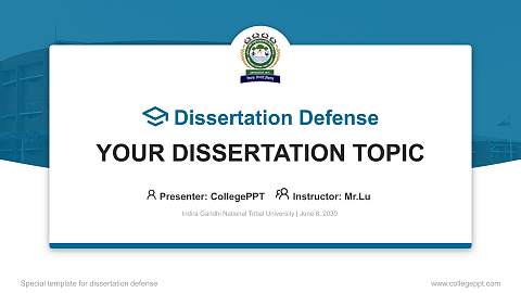 Indira Gandhi National Tribal University Graduation Thesis Defense PPT Template