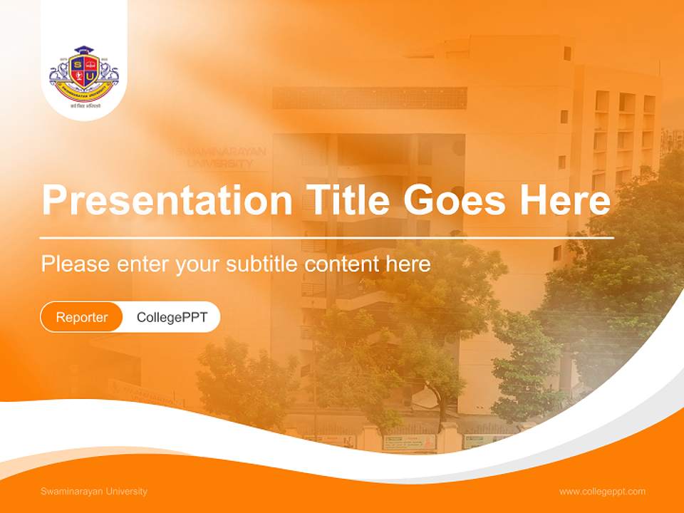 Swaminarayan University Lecture Sharing and Networking Event PPT Template4:3 ratio PPT effect preview image4