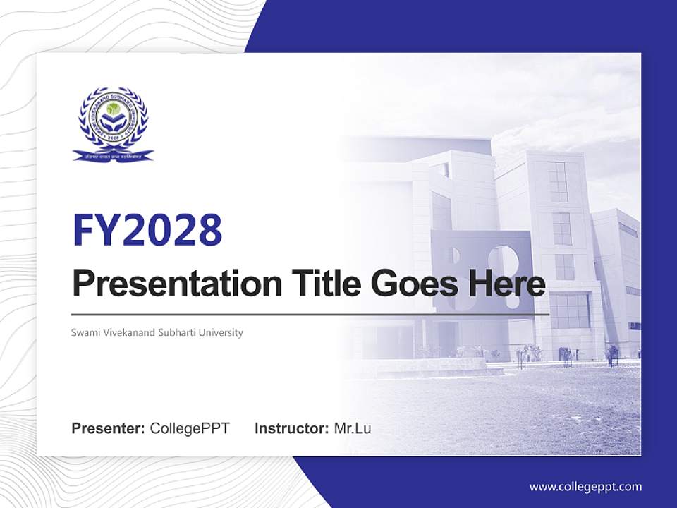 Swami Vivekanand Subharti University Academic Presentation/Research Findings Report PPT Template4:3 ratio PPT effect preview image5