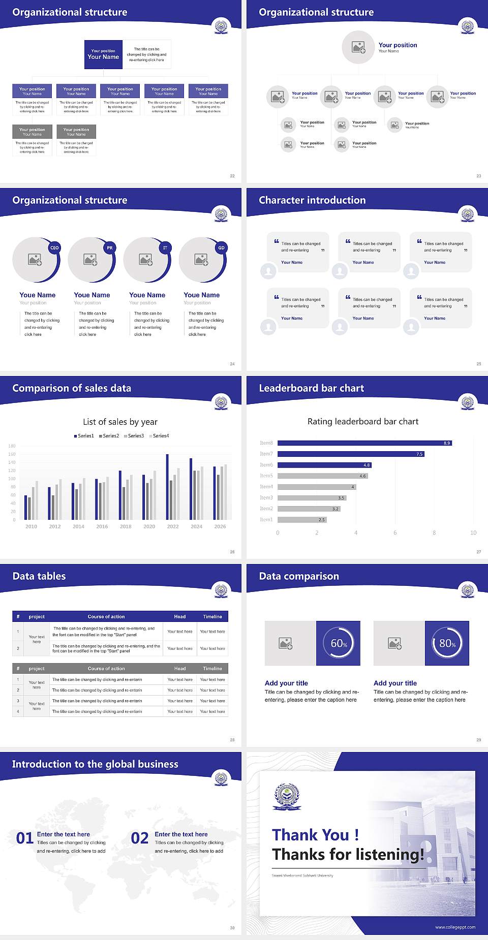 Swami Vivekanand Subharti University Academic Presentation/Research Findings Report PPT Template4:3 ratio PPT effect preview image4