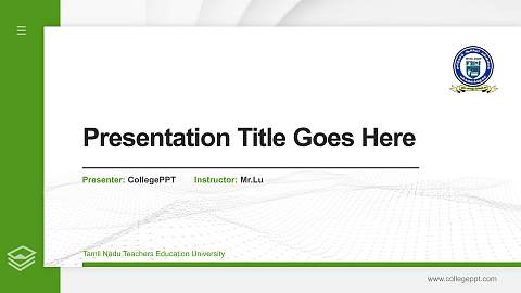 Tamil Nadu Teachers Education University Thesis Proposal/Graduation Defense PPT Template