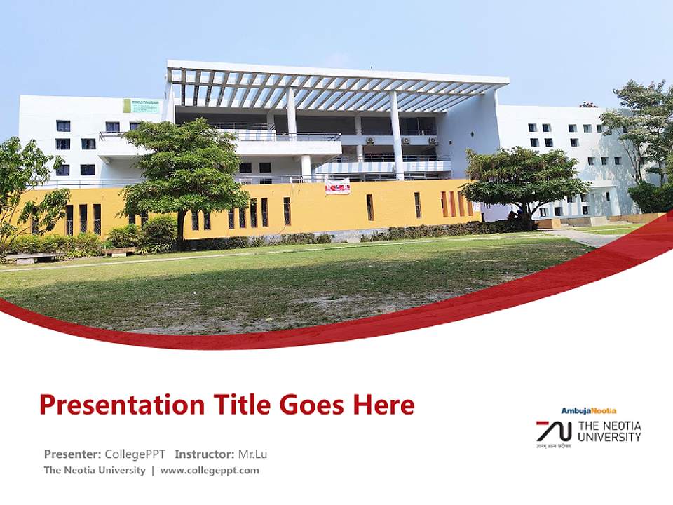 The Neotia University Course/Courseware Creation PPT Template4:3 ratio PPT effect preview image5