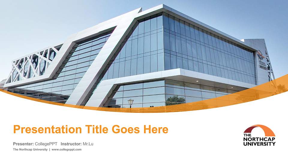 The Northcap University Course/Courseware Creation PPT Template16:9 ratio PPT effect preview image