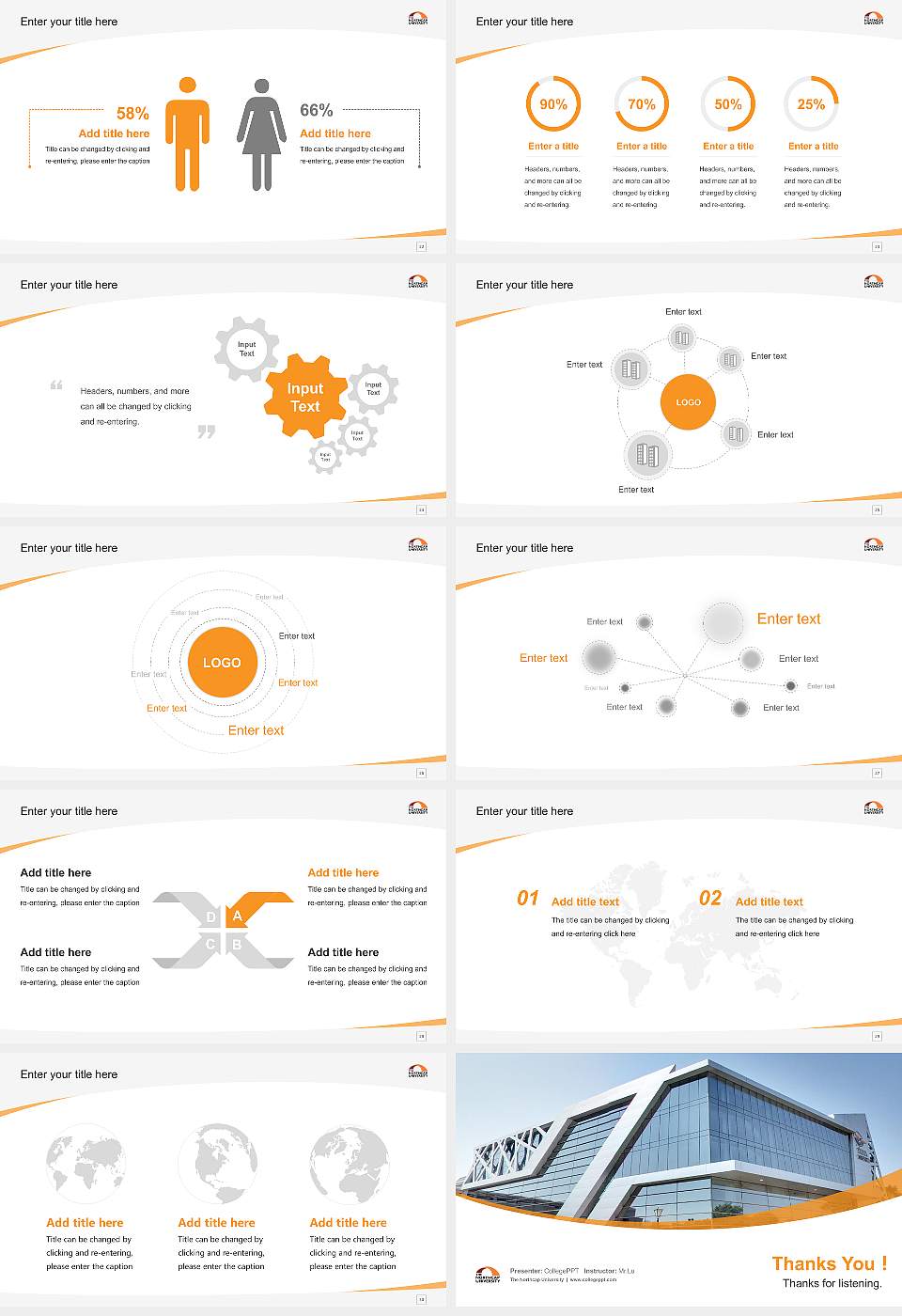 The Northcap University Course/Courseware Creation PPT Template16:9 ratio PPT effect preview image4