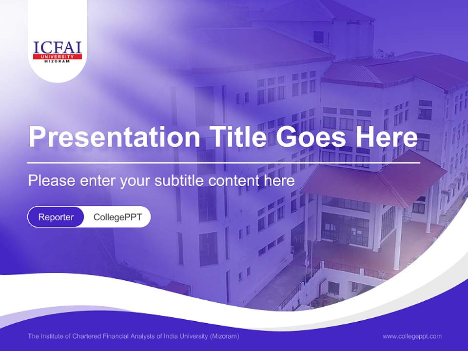 The Institute of Chartered Financial Analysts of India University (Mizoram) Lecture Sharing and Networking Event PPT Template4:3 ratio PPT effect preview image4