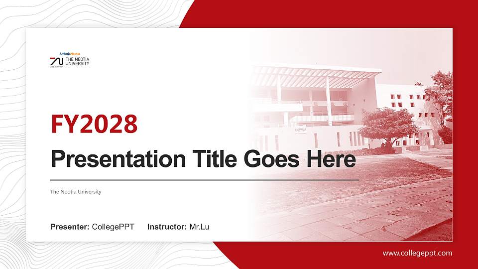 The Neotia University Academic Presentation/Research Findings Report PPT Template16:9 ratio PPT effect preview image