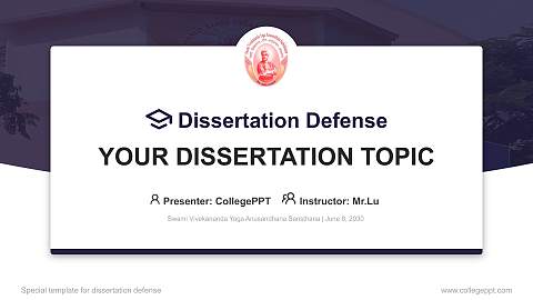 Swami Vivekananda Yoga Anusandhana Sansthana Graduation Thesis Defense PPT Template