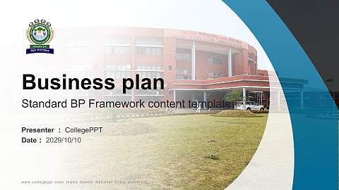 Indira Gandhi National Tribal University Competition/Entrepreneurship Contest PPT Template