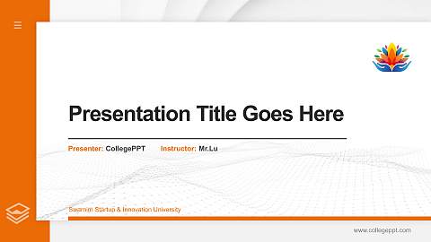 Swarnim Startup & Innovation University Thesis Proposal/Graduation Defense PPT Template