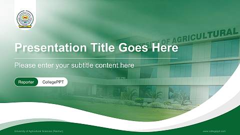 University of Agricultural Sciences (Raichur) Lecture Sharing and Networking Event PPT Template