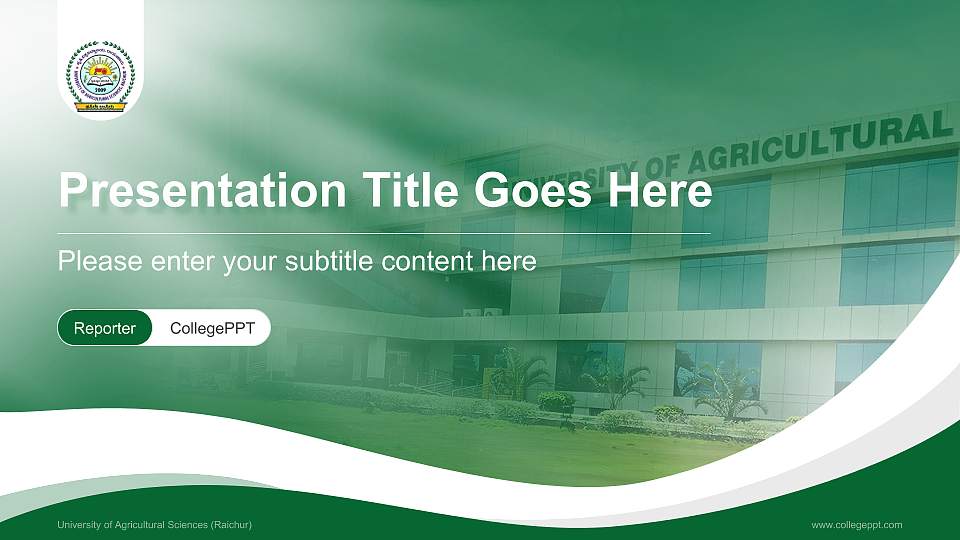 University of Agricultural Sciences (Raichur) Lecture Sharing and Networking Event PPT Template16:9 ratio PPT effect preview image