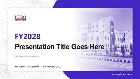 ICFAI University, Himachal Pradesh Academic Presentation/Research Findings Report PPT Template
