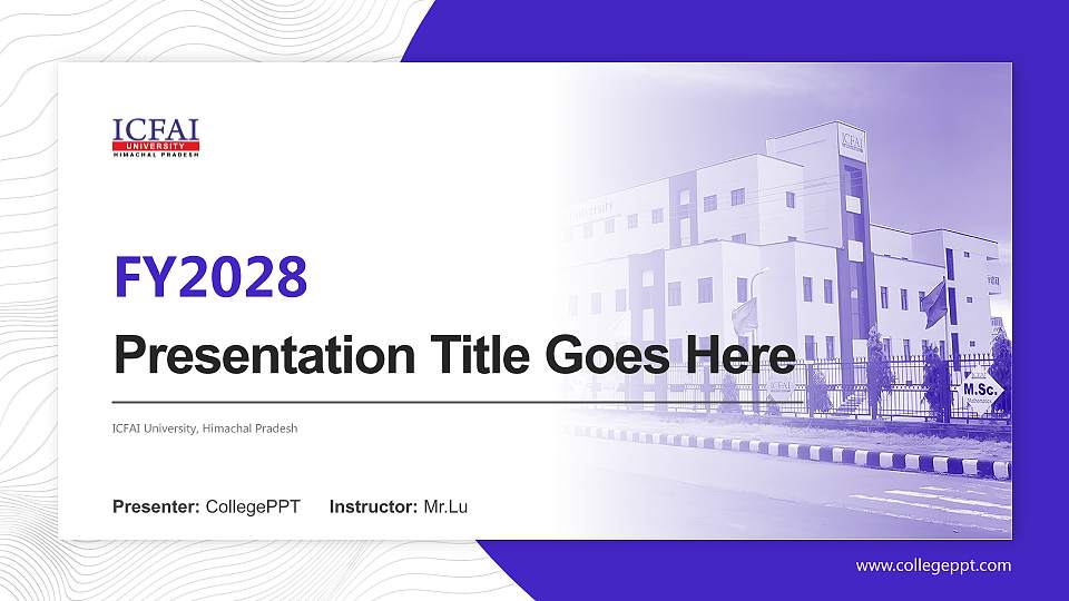 ICFAI University, Himachal Pradesh Academic Presentation/Research Findings Report PPT Template16:9 ratio PPT effect preview image