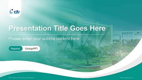 Tata Institute of Fundamental Research Lecture Sharing and Networking Event PPT Template