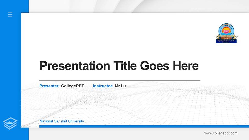 National Sanskrit University Thesis Proposal/Graduation Defense PPT Template16:9 ratio PPT effect preview image