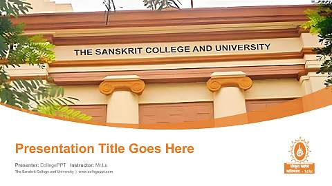 The Sanskrit College and University Course/Courseware Creation PPT Template