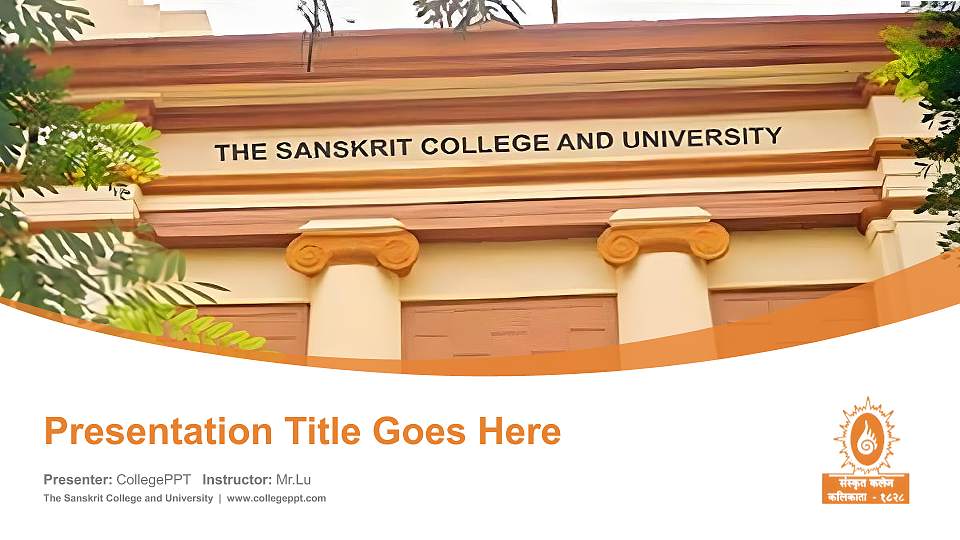 The Sanskrit College and University Course/Courseware Creation PPT Template16:9 ratio PPT effect preview image