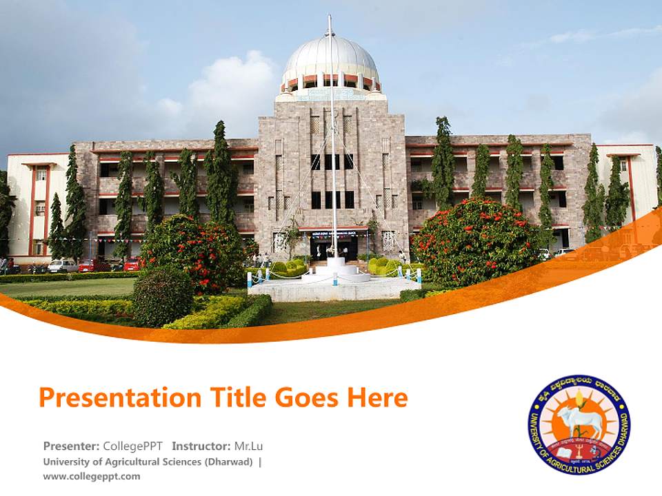 University of Agricultural Sciences (Dharwad) Course/Courseware Creation PPT Template4:3 ratio PPT effect preview image5
