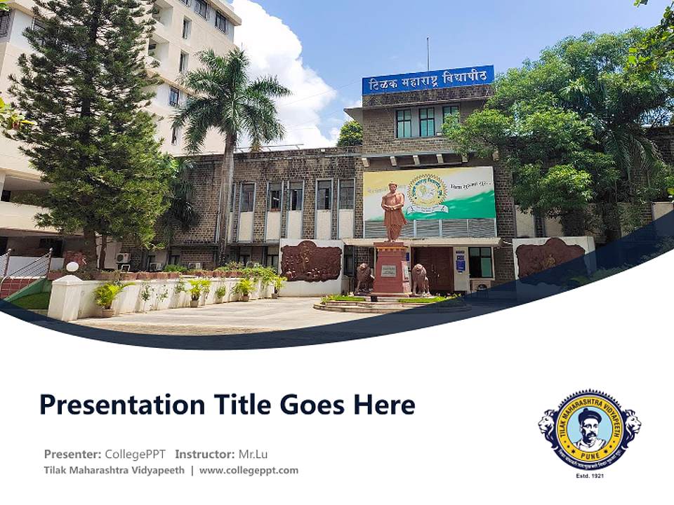 Tilak Maharashtra Vidyapeeth Course/Courseware Creation PPT Template4:3 ratio PPT effect preview image5