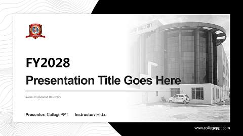 Swami Vivekanand University Academic Presentation/Research Findings Report PPT Template