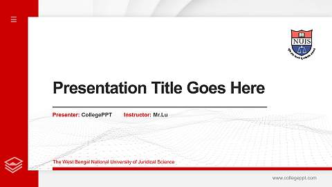 The West Bengal National University of Juridical Science Thesis Proposal/Graduation Defense PPT Template
