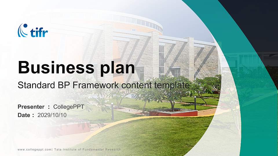 Tata Institute of Fundamental Research Competition/Entrepreneurship Contest PPT Template16:9 ratio PPT effect preview image1