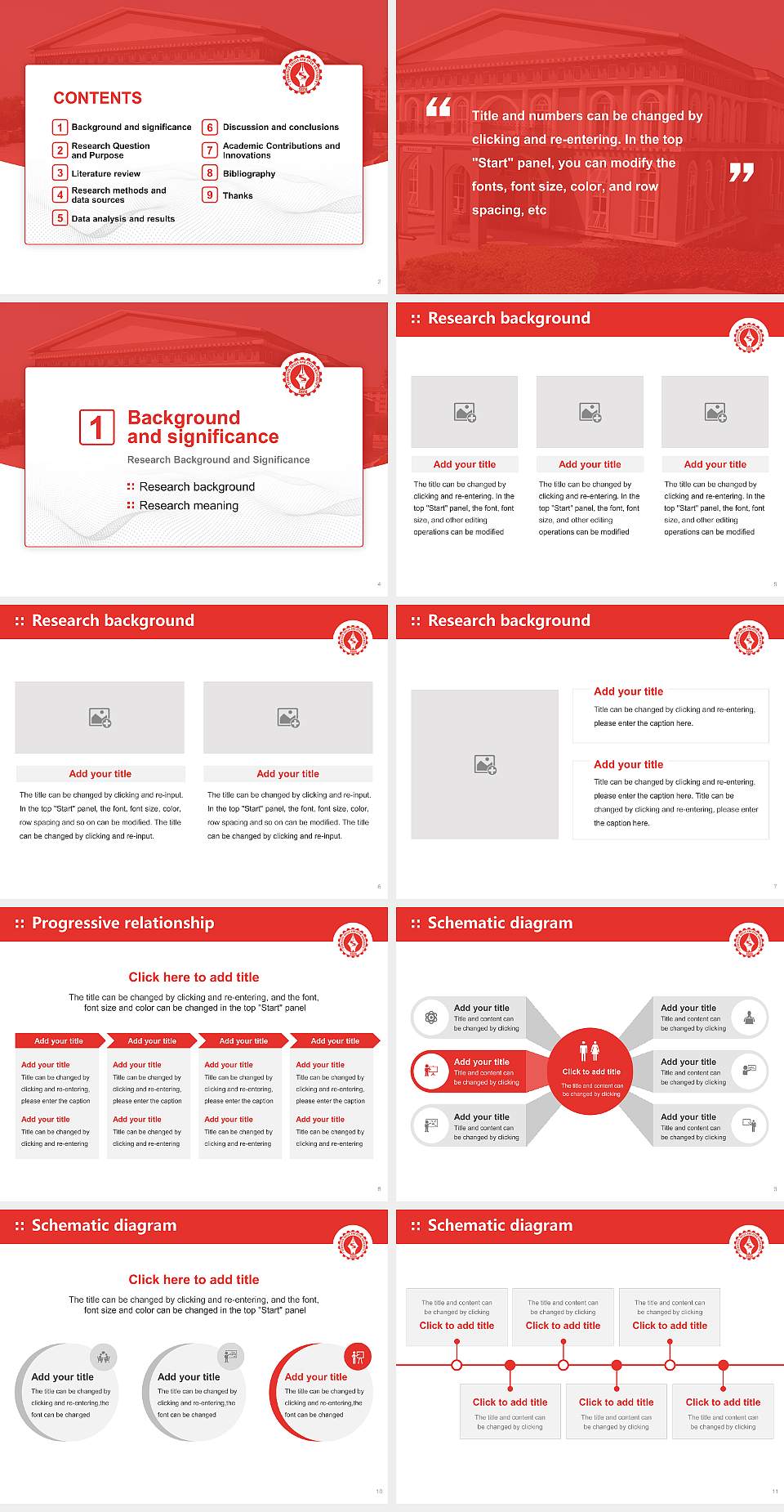 Symbiosis Skills and Professional University Graduation Thesis Defense PPT Template4:3 ratio PPT effect preview image2