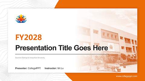 Swarnim Startup & Innovation University Academic Presentation/Research Findings Report PPT Template