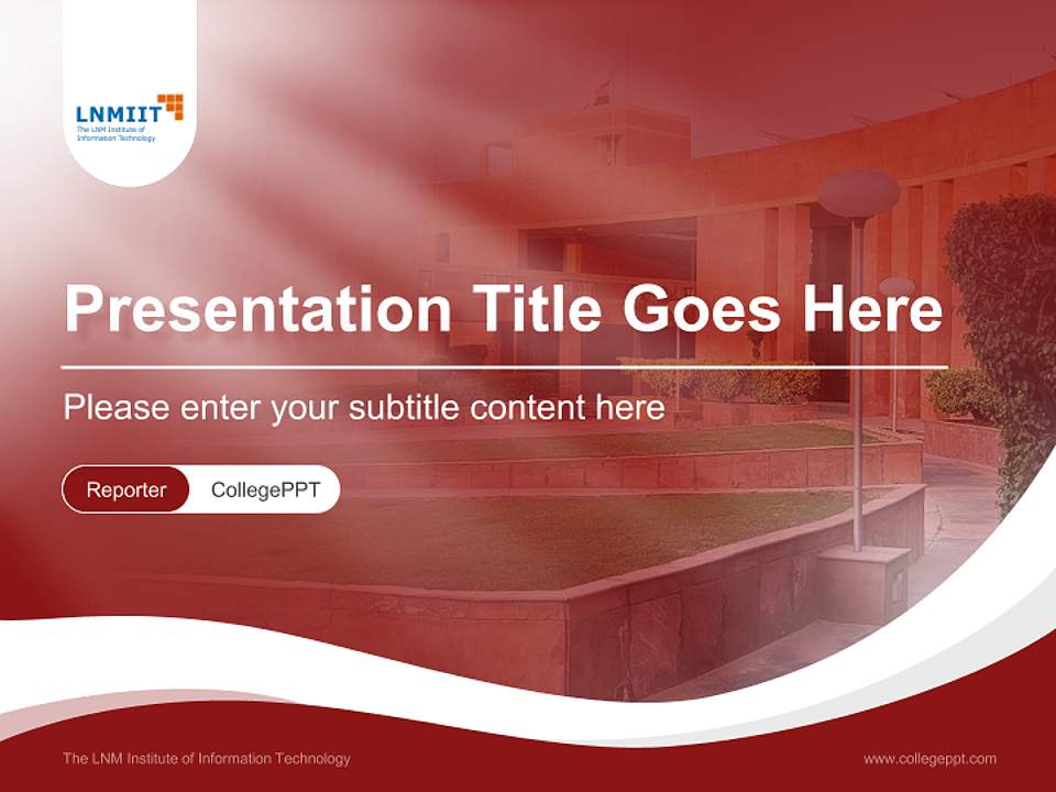 The LNM Institute of Information Technology Lecture Sharing and Networking Event PPT Template4:3 ratio PPT effect preview image4