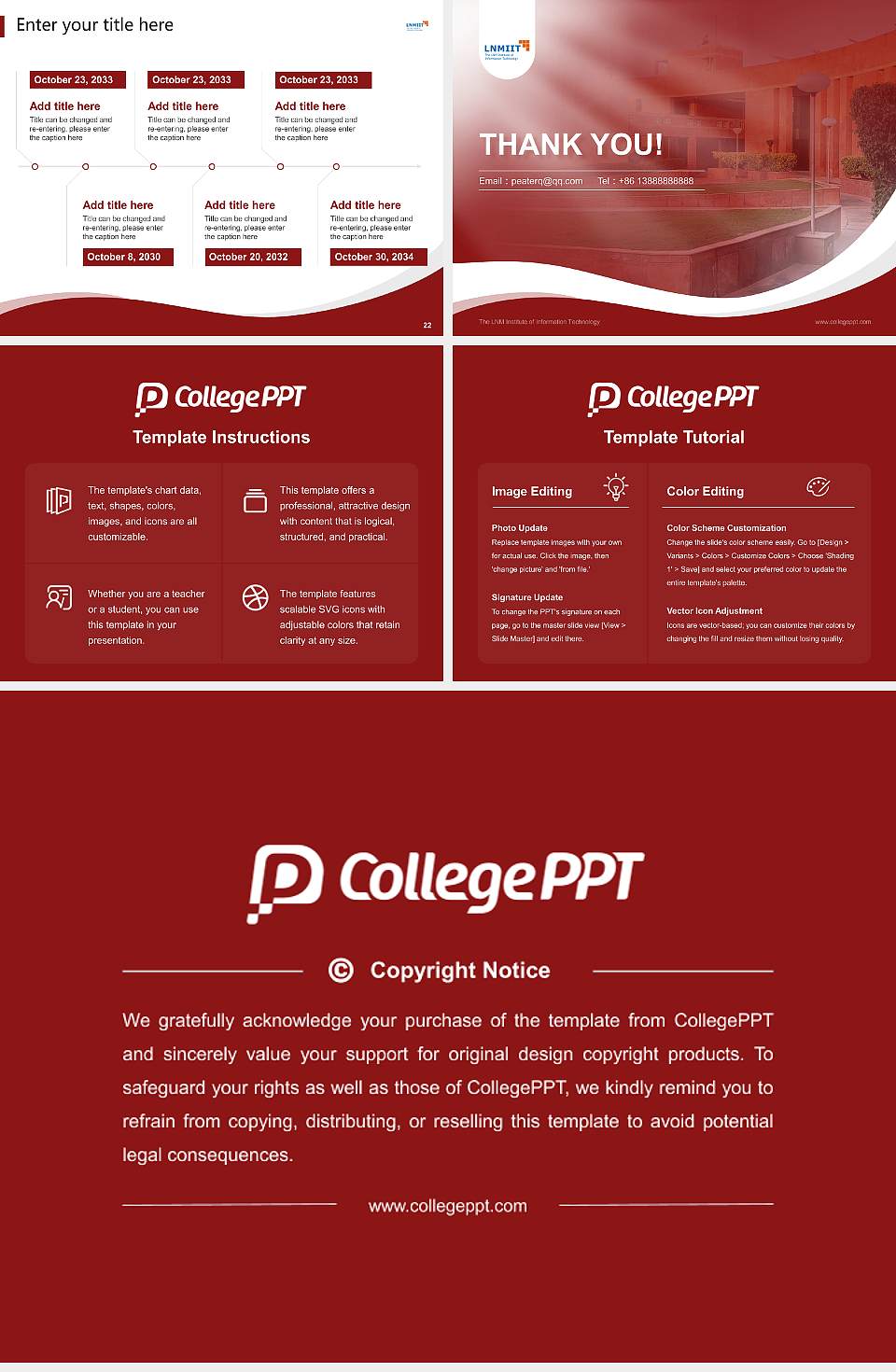 The LNM Institute of Information Technology Lecture Sharing and Networking Event PPT Template4:3 ratio PPT effect preview image4