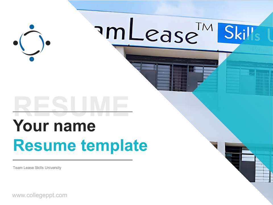 Team Lease Skills University Resume PPT Template4:3 ratio PPT effect preview image5