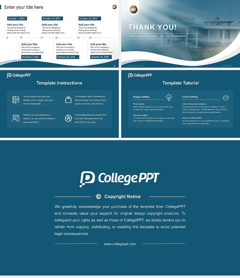 The Global Open University Lecture Sharing and Networking Event PPT Template16:9 ratio PPT effect preview image4