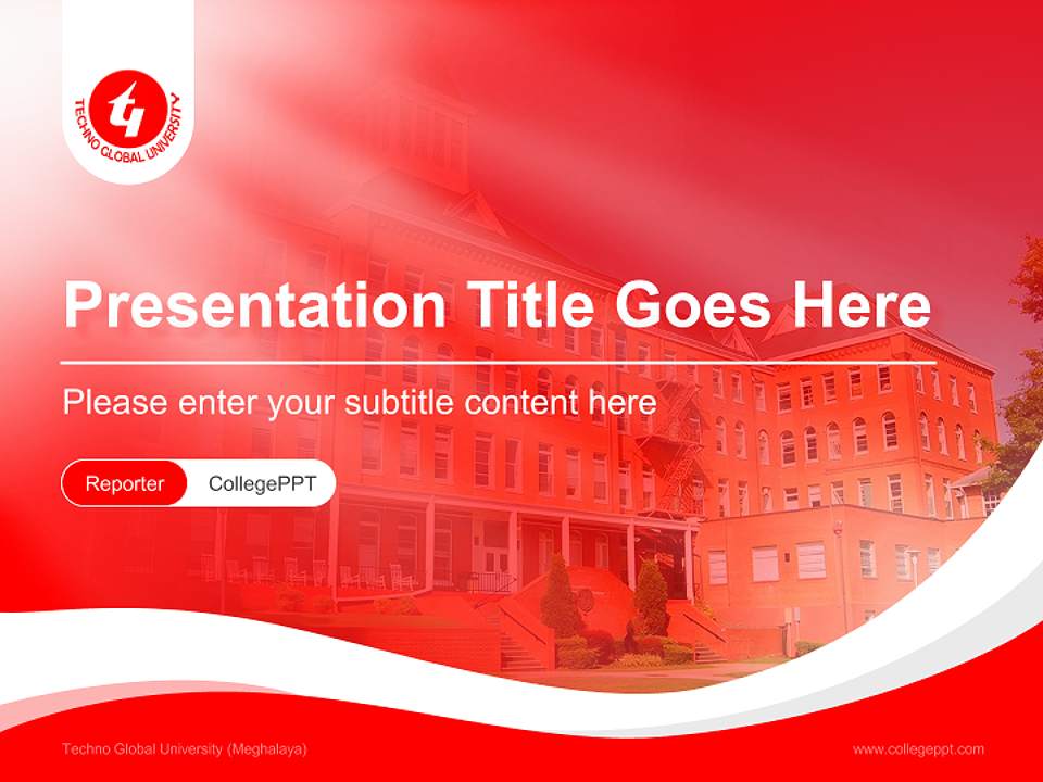Techno Global University (Meghalaya) Lecture Sharing and Networking Event PPT Template4:3 ratio PPT effect preview image4