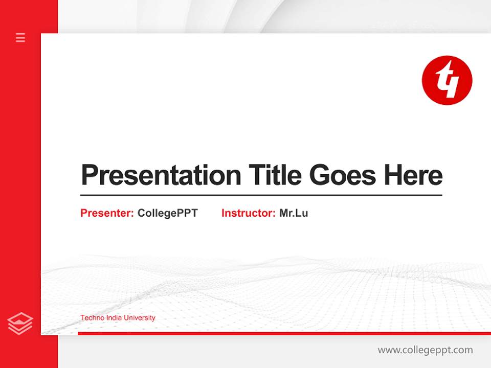 Techno India University Thesis Proposal/Graduation Defense PPT Template4:3 ratio PPT effect preview image5