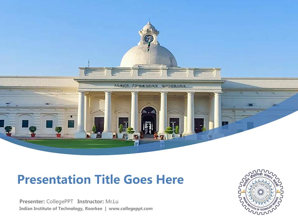 Indian Institute of Technology, Roorkee Course/Courseware Creation PPT Template4:3 ratio PPT effect preview image5