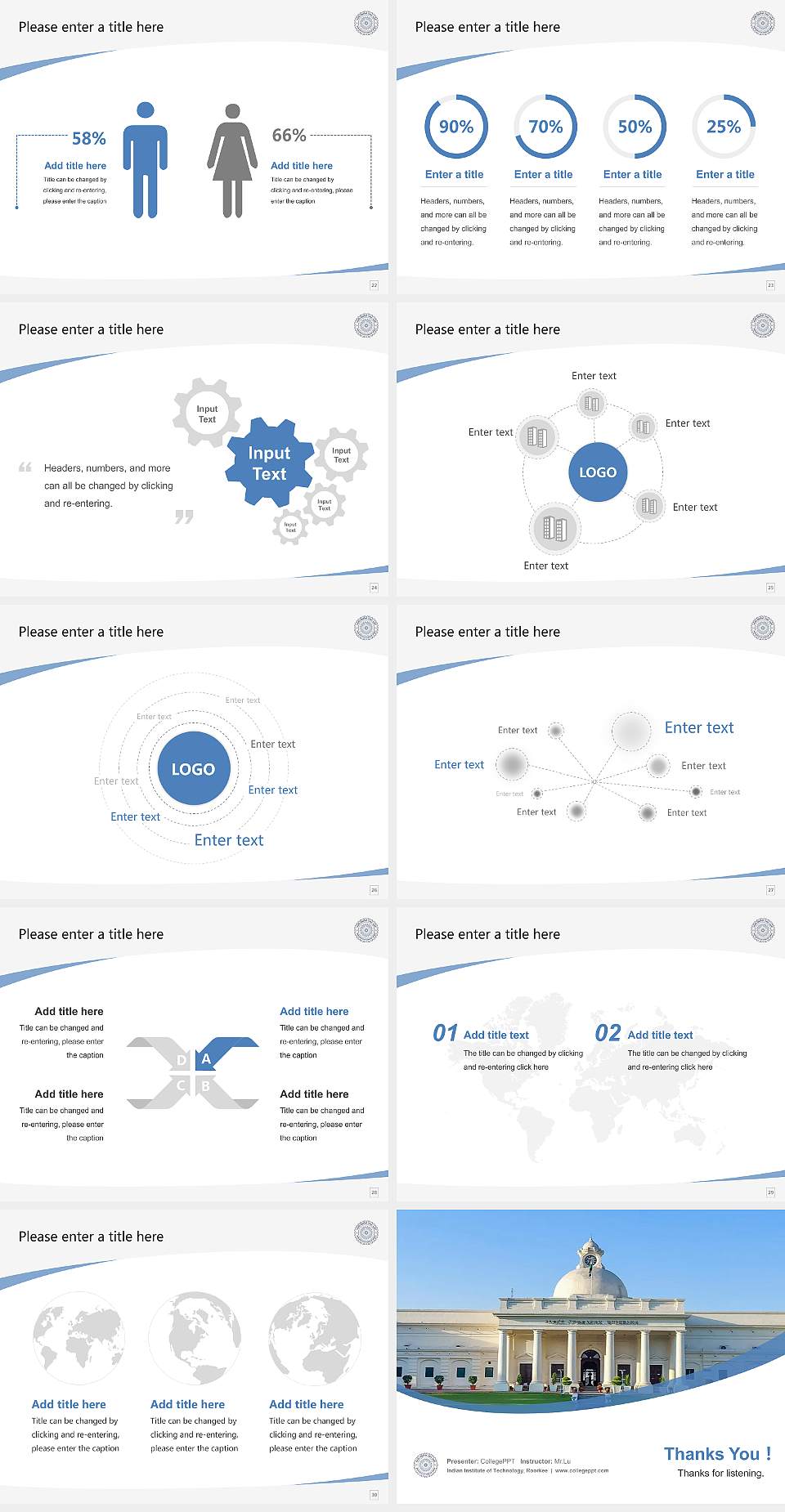 Indian Institute of Technology, Roorkee Course/Courseware Creation PPT Template4:3 ratio PPT effect preview image4